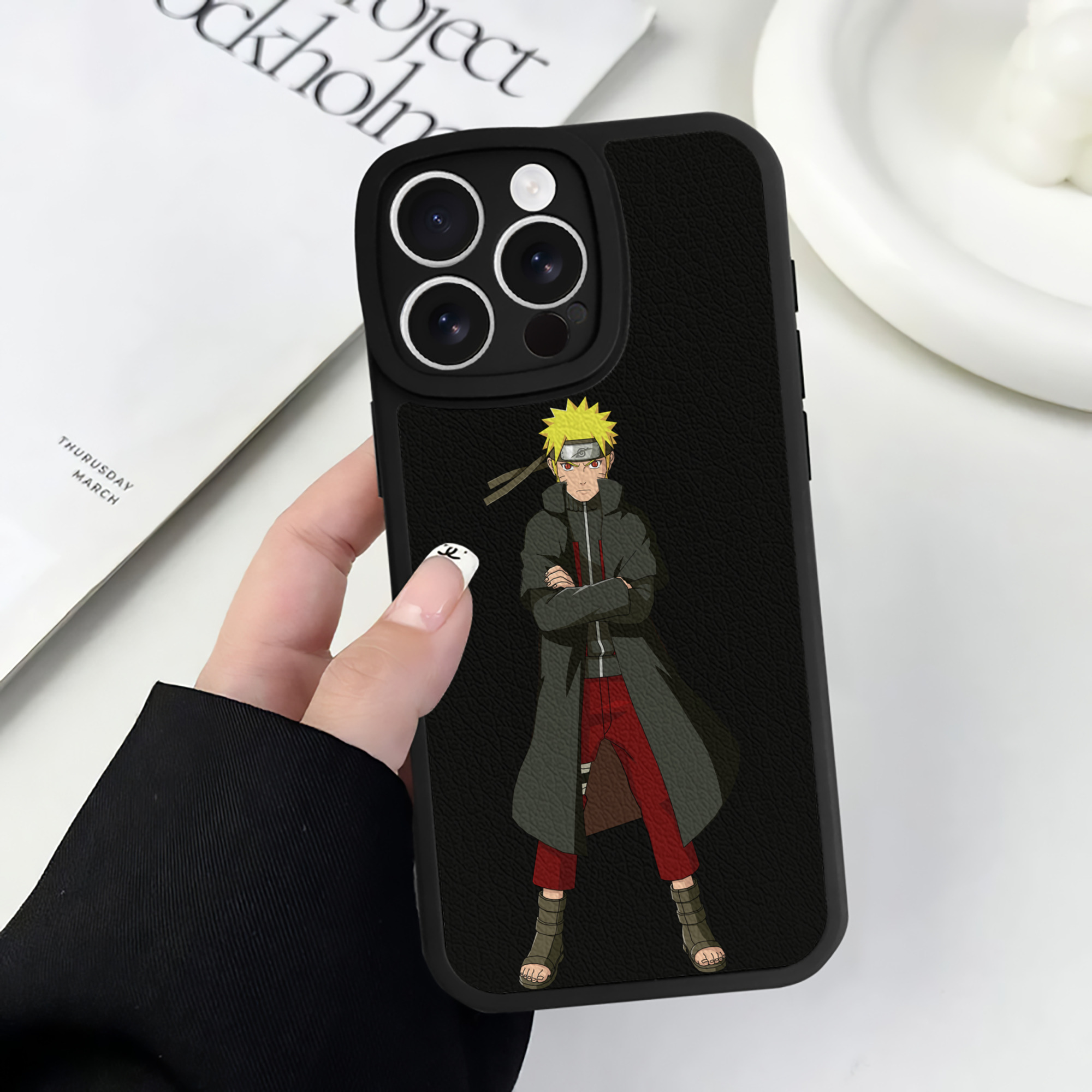 （画像用） NARUTO -ナルト- うずまき ナルト Uzumaki Naruto 【iPhone 16シリーズ対応】シリコンスマホケース（レザー調） 材質：シリコン